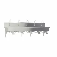 SANI-LAV Hands-Free Wash Station: 5 Stations, 8 in Bowl Dp, 97 in Bowl Lg, 16 1/2 in Bowl Wd, 16 ga (MPN 510WS-0.5)