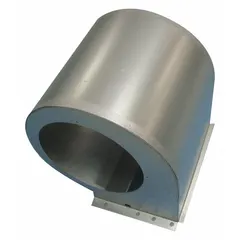 This blower housing is a replacement component for HVACR fans and ventilation systems. It encloses and directs airflow from the blower wheel. Compatible with manufacturer part number 6E815A.