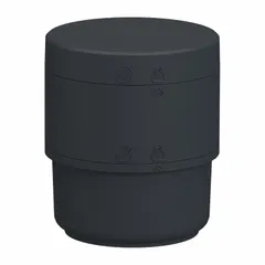 Gray wall-mount extender for Harmony XVB7 modular tower lights. Overall height 3 1/8 in. Includes cover with spring clamp terminal connection. Used to extend indicator light stacks in industrial control panels and machinery.