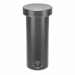 Inch-series standard clevis pin with 1/2 in diameter and 1-1/4 in shank length. Supplied in a 10-pack. Used as a removable, non-threaded fastener in mechanical linkages such as clevis and rod connections.