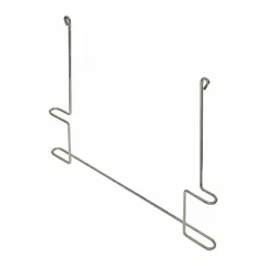 Steel mud flap mounting bracket for fleet and vehicle maintenance. Overall width 26 3/4 in, overall height 21 in. Sold as a pair (1 PR). Used to attach mud flaps to trucks and trailers, reducing spray and debris from tires.