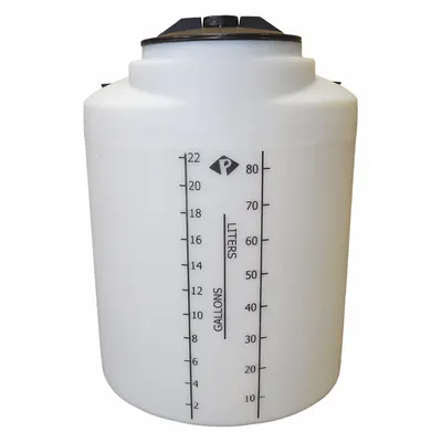 PEABODY ENGINEERING Vertical Liquid Storage Tank, 25 gal, Closed Top, LLDPE - Vertical Liquid Storage Tanks