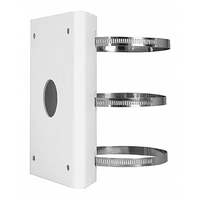 VISION Pole Mount: Screws, Pole, Steel, Waterproof, Indoor/Outdoor, White - Vision Accessories