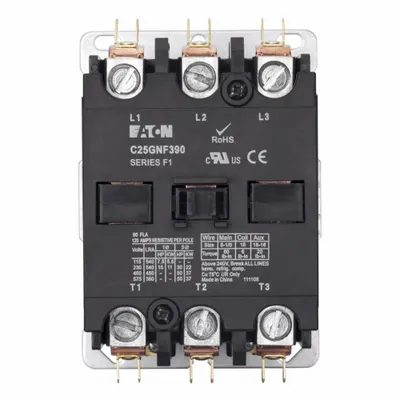 EATON C25 Series Non-Reversing Definite Purpose Contactor - Non-Reversing Definite Purpose Contactors