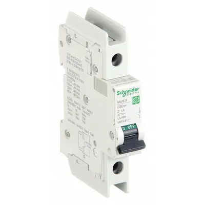SCHNEIDER M9F44101 Z-Curve 1-Pole UL489 Miniature Circuit Breaker - Z-Curve, 1-Pole UL489 DIN Rail-Mount Miniature Circuit Breakers