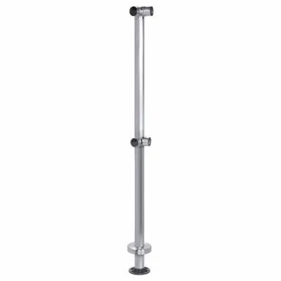 LAVI 316 Cable Rail Corner Post: 4 in x 4 in, Corner, Floor Mounted Rail Mounting - Handrail Posts for Modular Handrail Systems