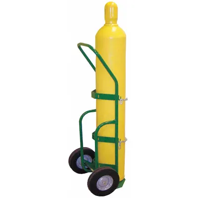 SAFTCART 750-10 Single Cylinder Hand Truck, 400 lb Capacity, Green - Standard Cylinder Hand Trucks