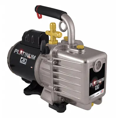 JB INDUSTRIES Vacuum Pump: 3 cfm, 15 micron Ultimate Vacuum, 120V AC, A2L Compatible - A2L Compatible Refrigerant Evacuation Pumps