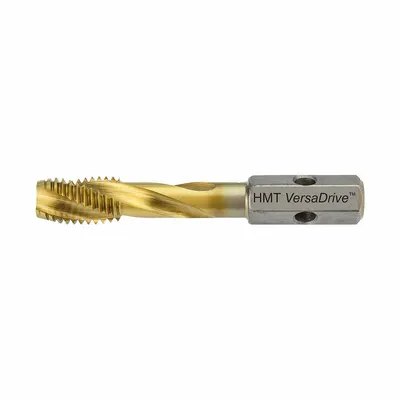 HOLEMAKER TECHNOLOGY Spiral Flute Tap: 1"-8 UNC, 2B, 3 Flute - VersaDrive Spiral-Flute Impact Taps for Blind Holes