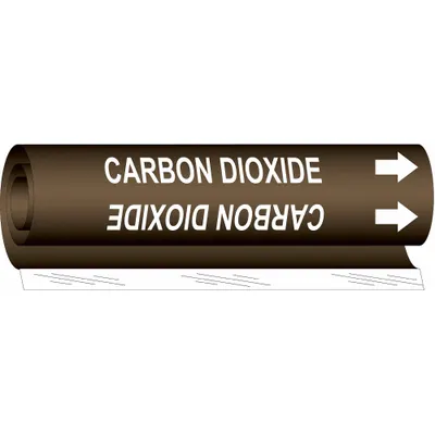 BRADY Carbon Dioxide Wrap-Around Pipe Marker - Carbon Dioxide Wrap-Around Pipe Markers