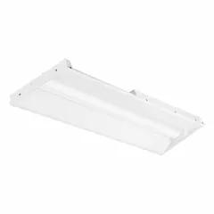 This 1 ft. x 4 ft. LED center-basket troffer operates at 120V AC and consumes 32W. It delivers 3500K neutral white light and is dimmable. Designed for use in suspended or recessed ceiling grids, it provides general illumination for commercial spaces.