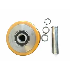 This load roller kit is a replacement accessory for stackers, designed to restore smooth vertical movement. Compatible with models 5RRY8, 5RRY9, 5RRZ0, 5RRZ1, 5RRZ2, 5RTA5, and 5RTA6. Commonly used in warehouses and distribution centers for lifting pallets.