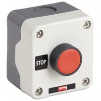 DAYTON Control Station: Push Button, 0 Pilot Lights, 1NC, Stop, (1) Push Button, Momentary (MPN 32W266)