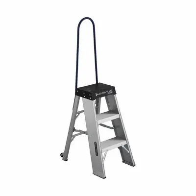 LOUISVILLE LADDER AY8003-S55S56 Folding Rolling Step Stool - Folding Rolling Step Stools