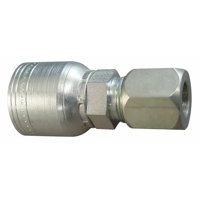 AEROQUIP Hydraulic Tube Fitting: Carbon Steel, Straight, -6 For Hose Dash Size - Aeroquip Crimp Hydraulic Hose Fittings with JIC Connection