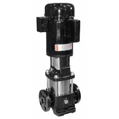 Vertical booster pump designed to increase water pressure in commercial or industrial systems. Single-phase motor operates on 115/230V AC. Delivers best efficiency flow of 26 gpm with shut-off pressure of 70 psi. Suitable for water supply, irrigation, and pressure boosting applications.