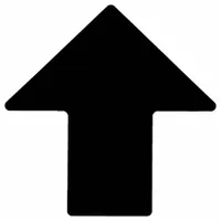 Floor Marking Tape: Arrow, Solid, Black, 4 in x 10 in, 0.008 in Tape Thick, Brady, 25 PK (MPN 175658)
