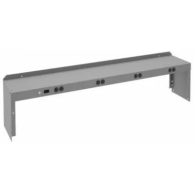 TENNSCO Electronic Riser: 60 in Overall Wd, 10 in Overall Dp, Gray, Carbon Steel - Risers for Workbenches