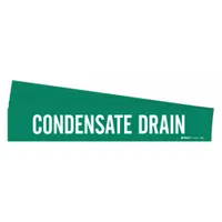 Pipe Marker: Condensate Drain, Green, White, Fits 2 1/2 to 7 7/8 in Pipe O.D., 1 Pipe Markers, 5 PK (MPN 7063-1-PK)