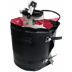 Propane tank heating wrap designed for outdoor use on 30 lb gas propane tanks. Operates at 230V AC, 125.56 W, 0.52 A, with an IP66 weather-resistant rating. Maintains tank temperature at 90°F to prevent pressure drops in cold conditions. Suitable for industrial propane storage and remote equipment sites.