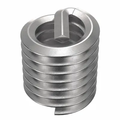 HELI-COIL Helical Insert: Tanged Tang Style, Free-Running, 5/16"-18 Thread Size, Plain - Free-Running Tanged Helical Inserts