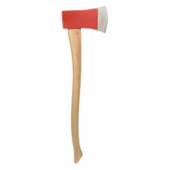 General purpose axe with a 6 lb steel head and wood handle, featuring a 5 1/4 in cutting edge. Suitable for splitting, chopping, and shaping wood in forestry, landscaping, and construction tasks.