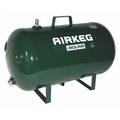 ROLAIR AIRKEG2 Hand Carry Air Tank, 10 gal, 225 psi, Horizontal, 25 in L - Hand Carry Air Tanks