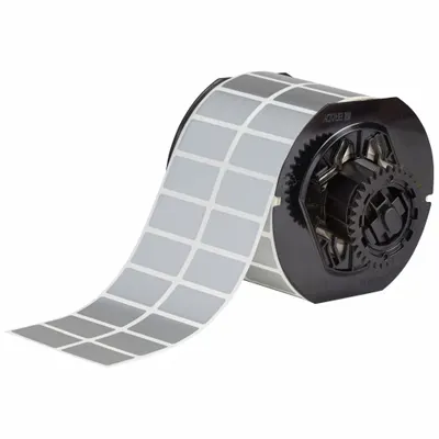 BRADY Pre-Cut Label Stock Roll: 3/4 in x 1 1/2 in, Acrylic, Permanent Adhesive - Brady Thermal Transfer Precut Label Rolls