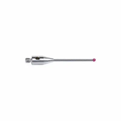 INSIZE M2 Stylus: CMM Straight Stylus, Ball, Straight, 0.079 in Ruby Ball Tip - Straight CMM Styli