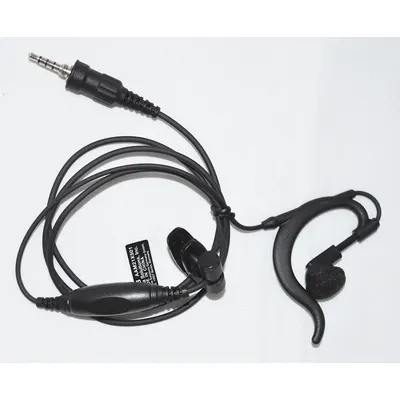 MOTOROLA Earpiece: Fits Motorola, For EVX-S24 Series, Ear Hook, Push To Talk, Black - Motorola-Compatible Earpieces & Headsets