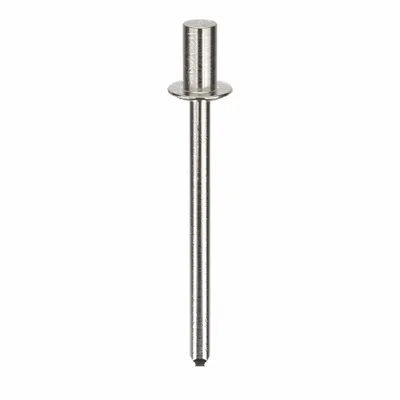 POP AVDEL Blind Rivet,1.333" L,0.124" dia,PK500: Inch, 1 21/64 in Overall Lg, 15/64 in Body Lg - Domed-Head Blind Rivets