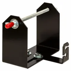 This bracket securely holds a trimmer line spool, providing organized storage and quick access during string trimmer servicing or replacement. Overall length is 6 1/2 inches. Suitable for fleet and vehicle maintenance applications.