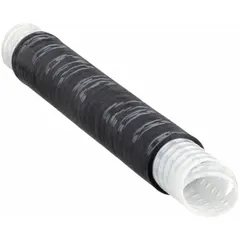 Standard cold shrink tubing made of black EPDM rubber. Inner diameter before shrinking is 0.56 in, after shrinking is 0.31 in. Length is 6 in. Used for insulating and protecting electrical connections, splices, and terminations in power distribution and utility applications.