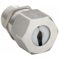 Liquid Tight Cord Connector: Stainless Steel, 3/8 in MNPT, 0.25 in to 0.38 in, Silver (MPN SHC1011SS)