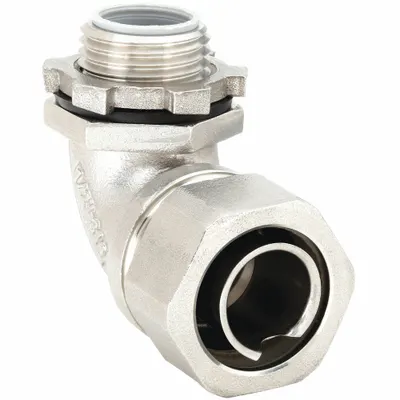 CALBRITE 90° Liquid-Tight Connector for Flexible Metal Conduit - Liquid-Tight Connectors for Flexible Conduit
