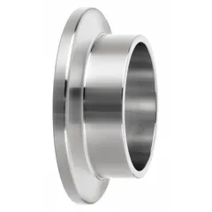 This vacuum tube fitting is a NW x Socket type with trade number 50, made of 304 stainless steel. It is rated for vacuum service to 10-7 torr at 72°F. Used in high-vacuum systems for connecting tubing or components.