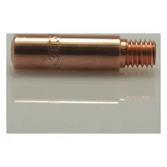 Standard duty contact tip for MIG welding, with a maximum wire diameter of 3/64 in. Threaded connection type for secure installation. Compatible with HD24 nozzle series. Sold in a 10-pack.