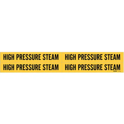 BRADY High Pressure Steam Adhesive Pipe Marker - High Pressure Steam Adhesive Pipe Markers