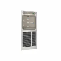 ELKAY Bottle Filler: In-Wall, 8 gph @ 50°F, Stainless Steel, Silver, Plain, 40 7/8 in Overall Ht (MPN LZWSM8K)