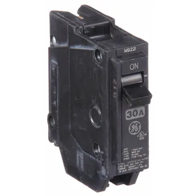 GE Miniature Circuit Breaker: THQL, 30 A, 120/240V AC, Single Phase, 10kA at 120/240V AC - THQP, THQL & THHQL Series, Plug-In GE Miniature Circuit Breakers