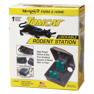 TOMCAT Rodent Station: Box Trap, Box, 16 oz Container Size, Bait Station - Rodent Bait Stations
