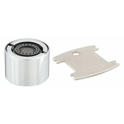 CHICAGO FAUCETS Outlet: 0.5 gpm Flow Rate, Spray Flow Outlet, Brass, Chrome Finish, Female - Faucet Aerators & Outlets