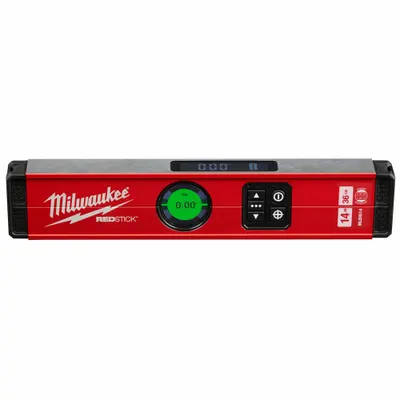 MILWAUKEE Digital Level: 360°– 360°, Includes Batteries, 0, ±0.10°, 14 in Overall Lg - Standard Digital Levels