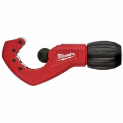 This metal tubing full-size cutter is designed for cutting copper tubing with outer diameters from 1/8 in to 1 1/8 in. The constant swing mechanism provides smooth, consistent cuts without flaring or deforming the tube. With a tool length of 6 in, it is suitable for plumbing, HVAC, and refrigeration applications.