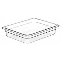 CAMBRO Food Pan: Half Size, Rectangular, 4.1 qt Capacity, NSF Certified, 12 3/4 in Overall Lg (MPN CA22CW135)