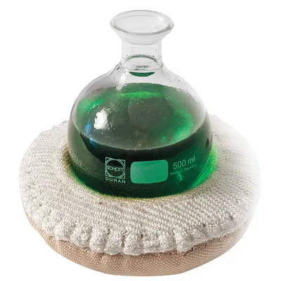 BRISKHEAT Heating Mantle: 2 L Capacity, 500 W Watt - Max, Fiberglass Cloth - Cloth-Housed Lower Hemispherical Heating Mantles