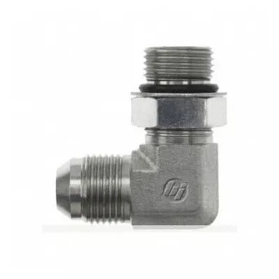 BRENNAN INDUSTRIES Stainless Hydraulic Adapter: 3/4"-16/7/8"-14 Thread Size, 5/8 in x 5/8 in Fitting Size - JIC-to-JIC 316 Stainless Steel Hydraulic Hose Adapters