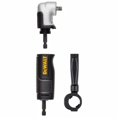 DEWALT Right Angle Attachment: Impact Driver Compatible, 9 5/16 in Overall Lg - Right-Angle Drill Attachments