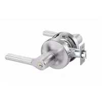 Cylindrical lockset with satin chromium-plated cast zinc TB lever. ADA compliant and meets ANSI/BHMA A156.2 standards. Suitable for office lever applications requiring accessible door operation in commercial facilities