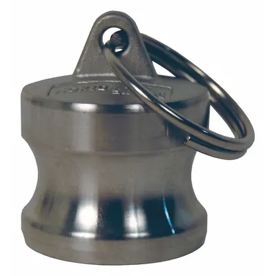 DIXON Dust Plug: 4 in Coupling Size, 100 psi Max. Working Pressure @ 70 F - Type DP Stainless Steel Cam & Groove Dust Plugs